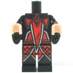 LEGO Black and Red Outfit with Flared Sleeves