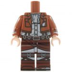 LEGO Gray Outfit With Brown Jacket and Boots, Fancy Shirt, Leg Straps, Wings Emblem