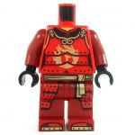 LEGO Red Plate Armor, Female, Large Gold Phoenix Emblem, Dark Red Arms