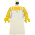 LEGO White Dress with Sequins, White Shoulder Straps