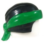 LEGO Head Wrap, Black with Green Bandana Tieback