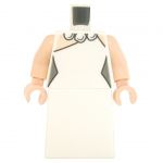 LEGO Dress, Female, White with Fancy Vest, Dark Red Sash Around Waist [CLONE]