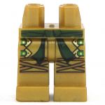 LEGO Legs, Gold with Dark Green Sash and Wraps
