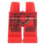 LEGO Legs, Red with Dark Red Sash, Knee Pads