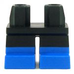 LEGO Short Legs, Black with Blue Boots