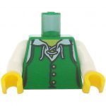 LEGO Torso, Female, Green Vest over Laced White Shirt