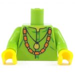 LEGO Torso, Lime with White Arms, Red Bandana