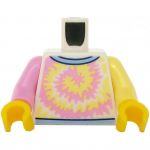 LEGO Torso, Pink and Yellow Swirl, Pink and Yellow Arms