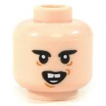 LEGO Head, White Headband and Cheek Lines, Dual Sided: Frown / Grin [CLONE] [CLONE] [CLONE] [CLONE] [CLONE] [CLONE]