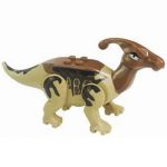 LEGO Dinosaur: Parasaurolophus (Hadrosaur, Maulhead), Dark Tan and Brown