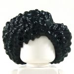 LEGO Hair, Long and Tousled with Side Part, Black [CLONE] [CLONE]