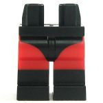 LEGO Legs, Black Hips with Red Legs, Black Boots