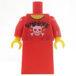 LEGO Red Robe/Dress with Skull and Writing