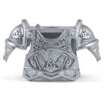 LEGO Breastplate with Shoulder Protection, Ornate Silver Design