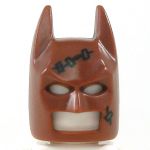 LEGO Cowl with Ears, Reddish Brown with Stitch Marks