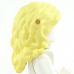 LEGO Hair, Female, Long and Wavy with Side Part, Light Yellow (Rubber)