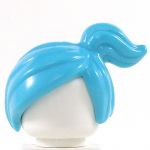 LEGO Hair, Female with Offcenter Ponytail, Azure
