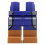 LEGO Legs, Dark Purple with Silver Sides, Light Brown Boots
