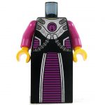 LEGO Black Robe or Dress, Futuristic Design in Magenta and Silver