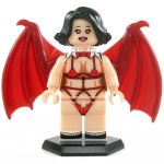 LEGO Demon: Succubus (Lust Demon), Dark Red Outfit and Wings and Black Hair