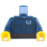 LEGO Torso, Dark Blue Jacket with Pockets, White Emblem