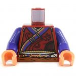 LEGO Torso, Red with Blue Arms, Dragon Design on Plate Mail [CLONE] [CLONE] [CLONE]