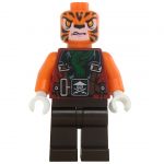 LEGO Lycanthrope: Weretiger, Orange Fur, Dark Red Vest, Bare Arms