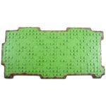 LEGO Terrain Plate, Mega Bloks, Large 16x32, Green with Brown Edges