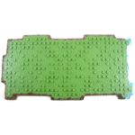LEGO Terrain Plate, Mega Bloks, Large 16x32, Green with Brown Edges, Water on Right