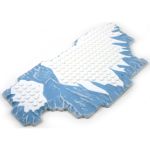 LEGO Terrain Plate, Mega Bloks, Large 16x32 Uneven, White with Blue Water