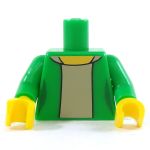 LEGO Torso, Female, Green Jacket over Tan Shirt