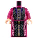 LEGO Magenta Robe or Dress with Elaborate Black and Purple Designs