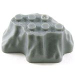 LEGO Terrain Plate, Mega Bloks, Small 4x4 Raised Flat Rock, Medium Gray