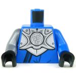 LEGO Torso, Blue with Silver Armor, One Silver Arm