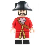 LEGO Pirate Captain (Bandit), Red Outfit, Black Bicorn