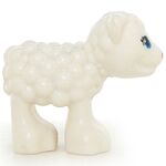 LEGO Lamb (Sheep), Blue Eyes and Pink Nose