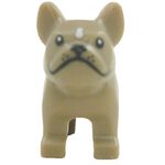 LEGO Dog, French Bulldog, Dark Tan