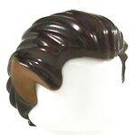 LEGO Hair, Swept Back, Dark Brown with Pointed Ears, Medium Dark Flesh