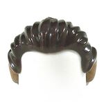 LEGO Hair, Swept Back, Dark Brown with Pointed Ears, Medium Dark Flesh