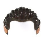 LEGO Hair, Swept Back, Dark Brown with Pointed Ears, Medium Flesh