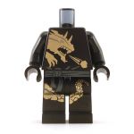 LEGO Black Keikogi with Gold Dragon