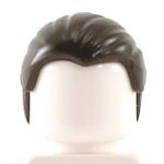 LEGO Hair, Combed Front to Back, Black