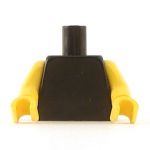 LEGO Torso, Plain Black with Bare Arms