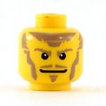 LEGO Head, Light Brown Beard, Sideburns, Moustache, and Soul Patch