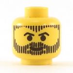LEGO Head, with Beard, Hair, and Sideburns