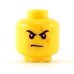 LEGO Head, Stern, Frown, Scar Across Left Eye