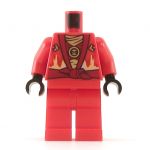 LEGO Red Keikogi with Fire Pattern, Dark Red Sash