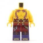 LEGO Barechested Torso With Snake Tattoos, Dark Red and Purple Pants