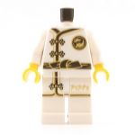 LEGO White Keikogi with Fancy Black and Gold Sash and Ties