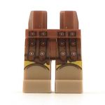 LEGO Legs, Brown Leather with Dark Tan Boots
